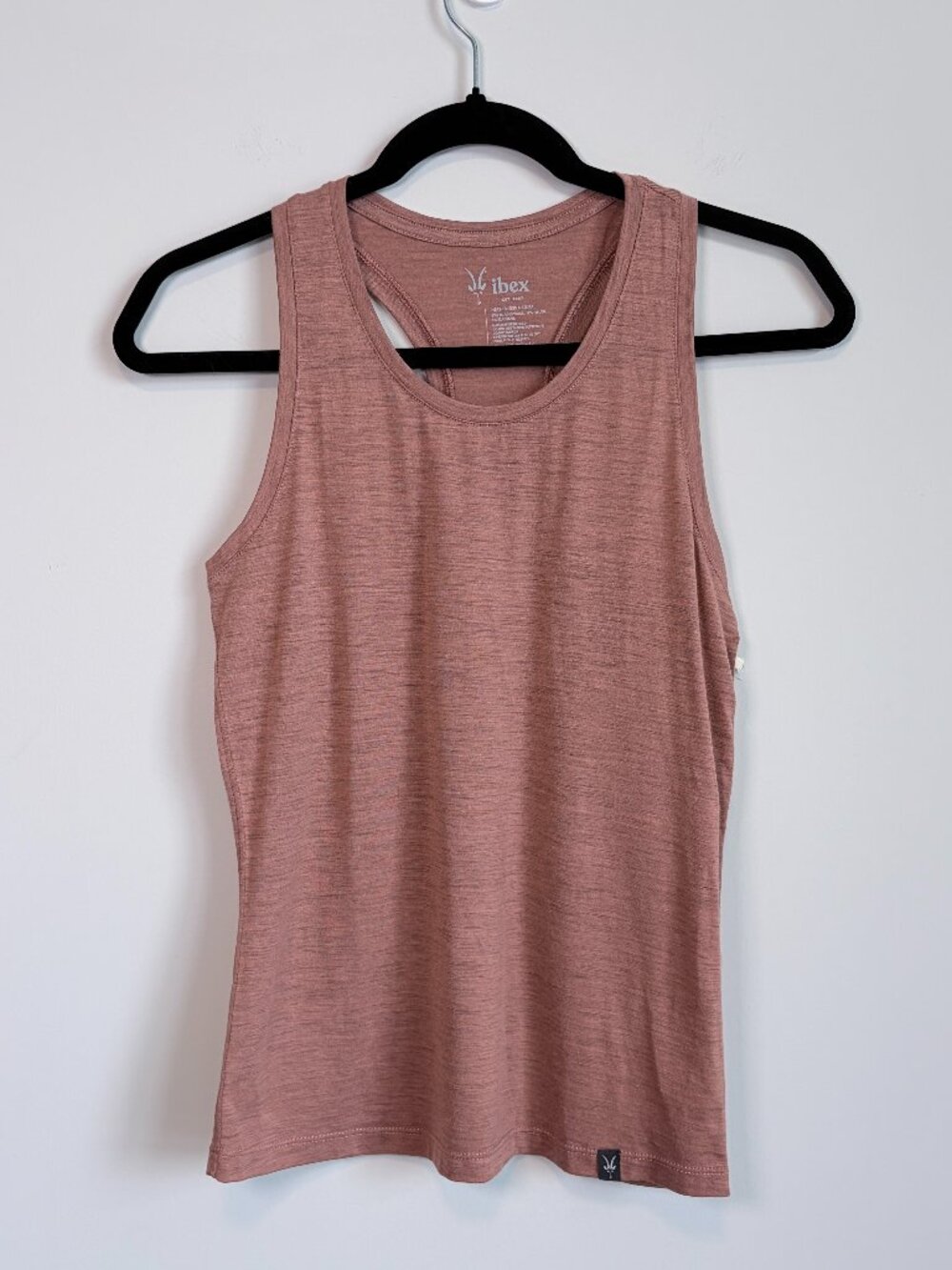 Ibex Essential Racerback Tank Next To Skin Performance Brown Women's Small